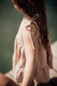 Alessia Linen Midi Dress - Pink Sea Salt