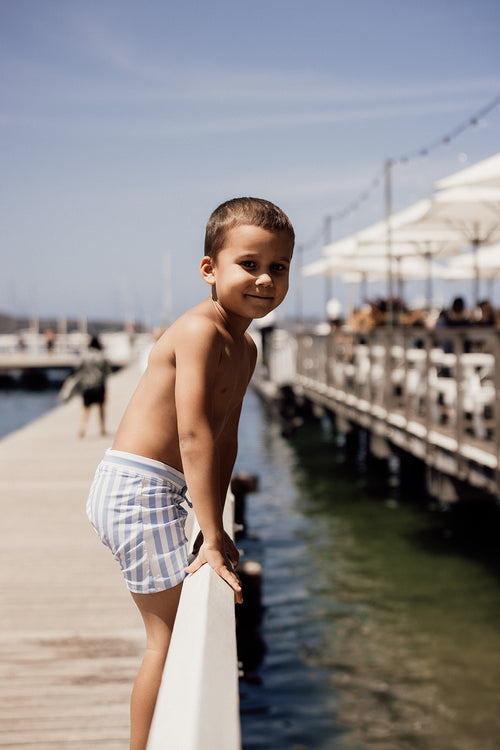 Euro short - Blue stripe