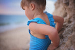 Ruffle one-piece - Azure