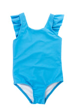 Ruffle one-piece - Azure