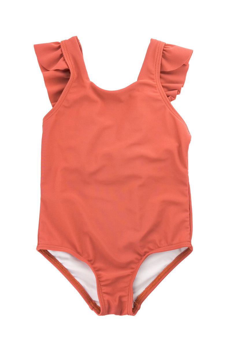 Ruffle one-piece - Rust