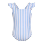 Ruffle one-piece - Blue stripe