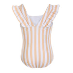 Ruffle one-piece - Gold stripe